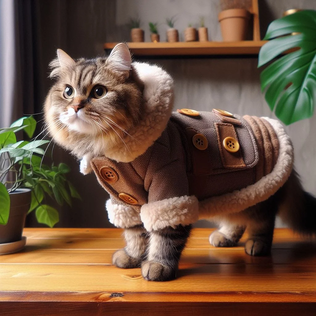 gato con abrigo