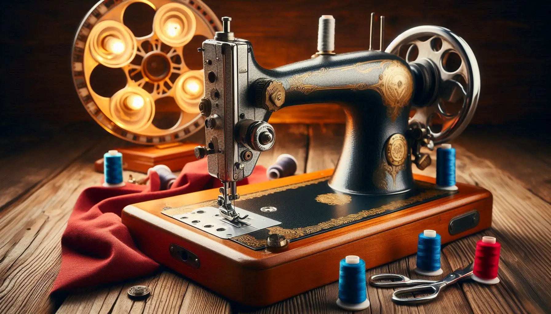máquinas de coser en la industria del cine y el teatro